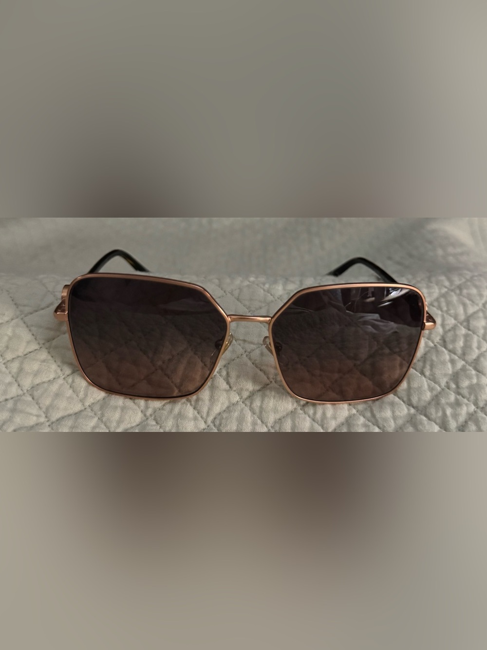 Versace VE2227 Gold Frame Sunglasses with Brown Lenses NWT